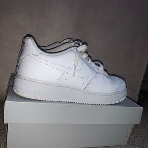 All white Nike Air Force 1
